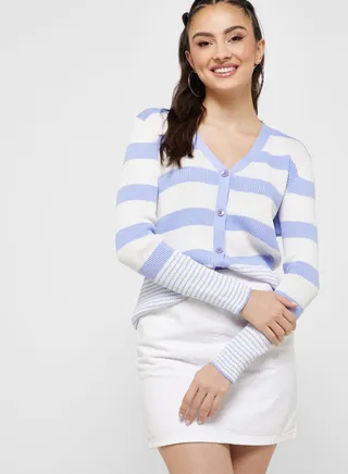 Striped Printed Cardigan 