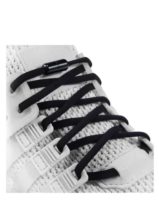 2 Pairs Elastic No Tie Shoe Laces For Adults Kids Elderly Elastic Shoe Laces Black 