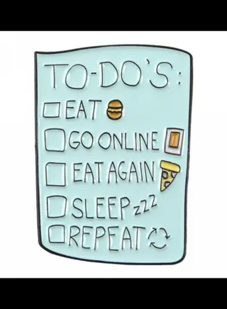 To-Do-List Design Brooch 