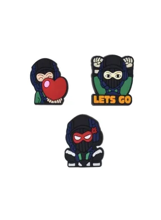 3Pieces PVC Fortnite highlights Design Brooch 