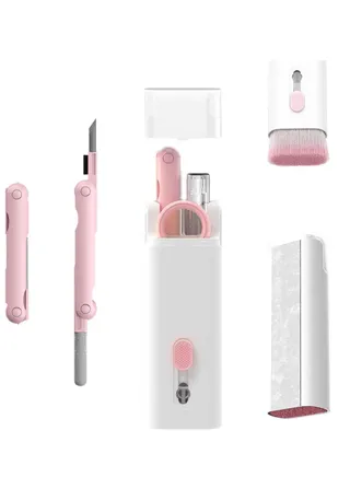 7 in 1 Keyboard Cleaner Set, Computer MacBook Earphone Cleaning Kit, Tablet and Screen Dust Brush Including Soft Sweep, Swipe 