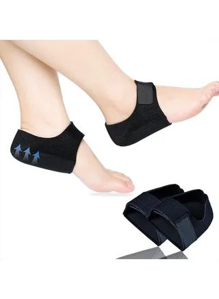 Heel Protectors, Heel Cups, Gel Heel Cushion Support for Plantar Fasciitis, Heel Pain, Achilles Tendinitis, Dry Cracked Heels, Heel Pads for Men & Women, L 