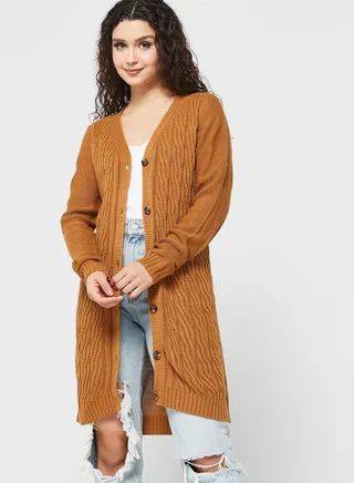 Knitted Longline Cardigan