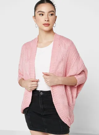 Cable Knit Oversized Cardigan 
