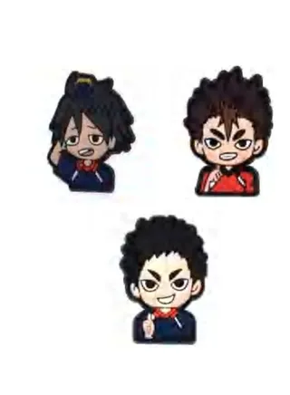 3 Pieces PVC Cartoons Design Brooch 