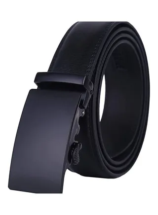 Leather Automatic Buckle Belt Black 