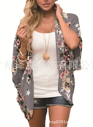 Women's Sun Protection Blouse Print Cardigan 