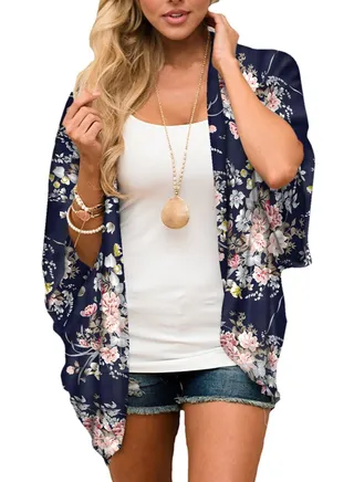 Women's Sun Protection Blouse Print Cardigan 