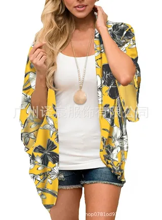 Women's Sun Protection Blouse Print Cardigan 