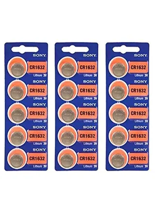 unisex 15-Piece Lithium Coin Cell Battery Set 