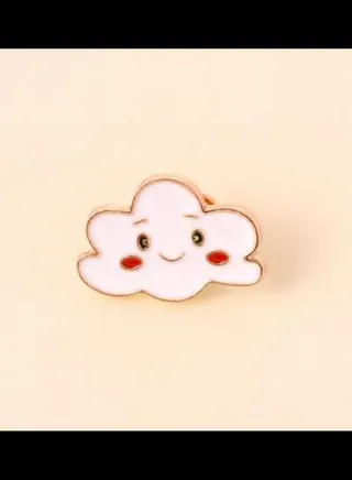Smily Cloud Design Brooch 