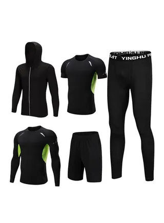 5 Piece Sportswear Set Green 