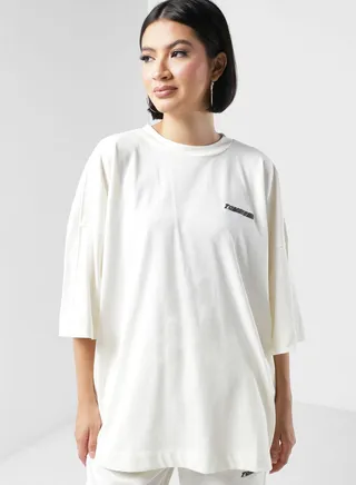 Exaggerated Racer Printed T-Shirt