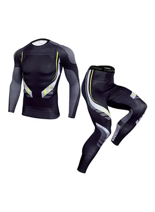 Breathable Cycling Jersey Suit Set Black 