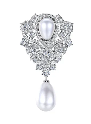 Zirconia Elegant Bridal Brooch 