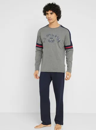 Crew Neck T-Shirt Pyjama Set 