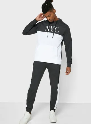 Colourblock NYC Tracksuit Set Multicolour 