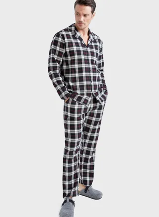 Checked Shirt & Pyjama Set 