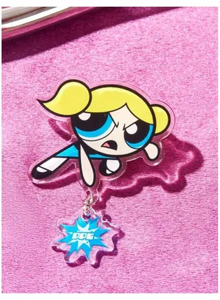 Distinctive and elegant unisex metal pin brooch with Powerpuff Girls cartoon character design suitable for bags and clothes 