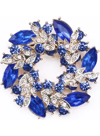 Exquisite Rhinestone Flower Dress Brooch 