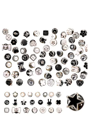 Brooch Buttons Cover 80 Pcs Safty Button Pins Blouse Pins Women Button Pins Jewelry for Clothing Hats Jacket Bags Accessories Supplies DIY Crafts 