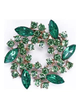 Exquisite Rhinestone Flower Dress Brooch 