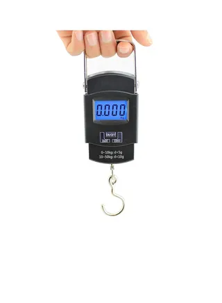 Electronic 50Kgs Digital Luggage Weighing Scale, weight machine for Home kitchen weighing hook scale, Kitchen scale kitchen, Weight machine, scale(Black) 