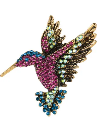 Enamel Swallow Vintage Style Brooch 