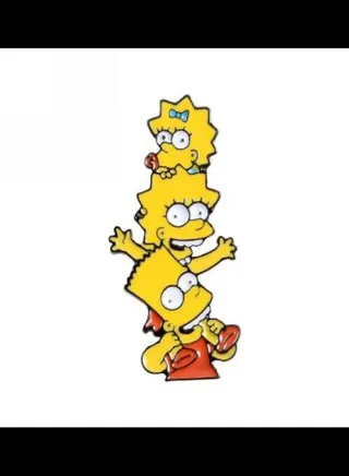 Simpsons Family Design Brooch 
