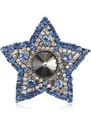 Five-Pointed Star Exquisite Rhinestone Brooch 