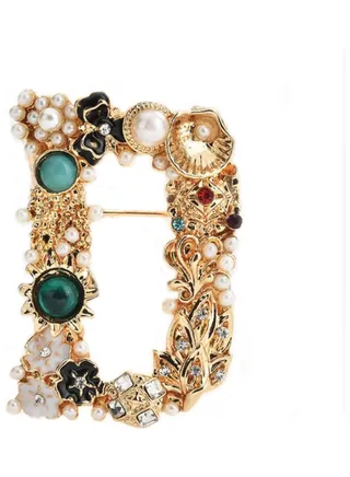 Vintage D Letter Brooch 