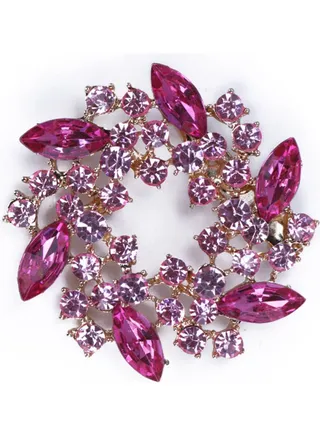 Exquisite Rhinestone Flower Dress Brooch 