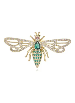 Cute Dragonfly Shape Inlaid Brooch 