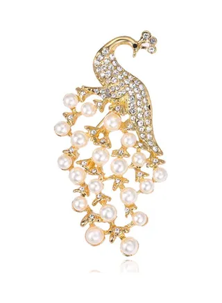 Peacock Shaped Jacket Brooch 