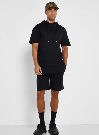 Shorts Sleeve Hoodie Set