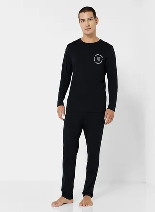 Basic Loungewear T-Shirt and Pant Set 