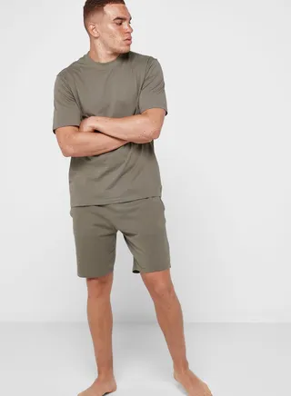 Crew Neck T-Shirt & Shorts Set 