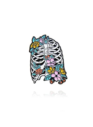 Flowers Rib Cage Brooch - By PROF 