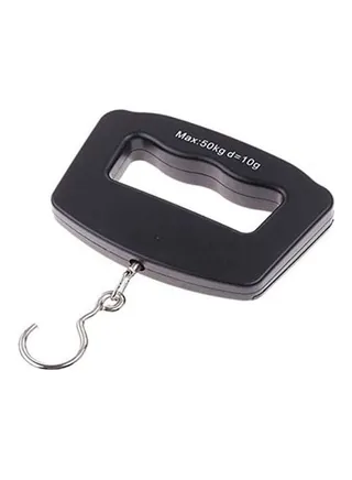Lcd Digital Electronic Portable Hanging Luggage Weight Hook Scale Black 