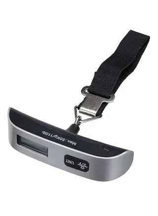Digital Luggage Weighing Scale Silver/Black 