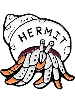 1-Piece Cartoon Hermit Crab Enamel Brooch Pin 
