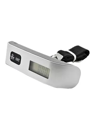 Digital Electronic Luggage Scale Silver/Black 
