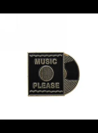 Music Disk Design Brooch 
