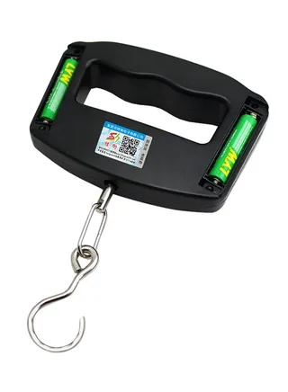 Portable Luggage Weighing Hanging Hook Scale Black 