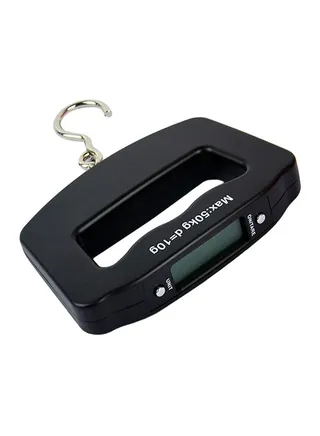 Digital LCD Hand Held Luggage Scale Black 