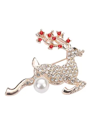 Korean Version of Christmas Deer Brooch Coat Pin 