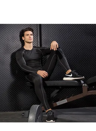 Quick Dry Sportswear Set Black/Grey 