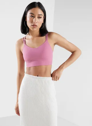Logo Ribbed Bra