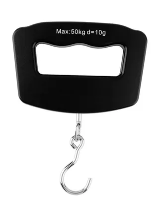 Mini Hand Held Plastic Luggage Scale Black 