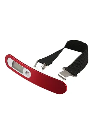 Digital LCD Luggage Scale Weight Red/Black 